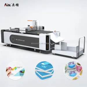 Aoyoo Custom Digital Flatbed Cutter Carton Box Vinyl Car Decals Sticker Cutting Machine
