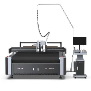 Auto Feeding Cnc Digital Automatic Vibrating Knife Artificial Leather Belt Curtain Blinds Oscillating Cutting Machine