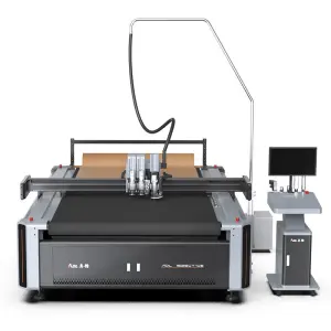 Automatic Cnc Digital Oscillating Knife Blade Cut Elastic Apparel General Bag Artificial Leather Belt Cutting Machine