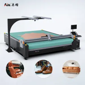 Cnc Oscillating Knife Leather Cutting Machine for Shoe Upper Car Upholstery with Camera