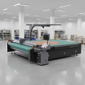 Digital CNC Oscillating Knife Leather Pattern Cutting Machine with Punch Tool for Shoe Upper Footwear