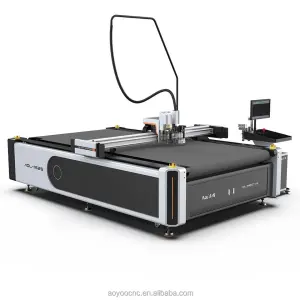 1625 Fully Automatic Digital Vibrating Round Knife Garment Fabric Textile Cnc Leather Cutting Plotter