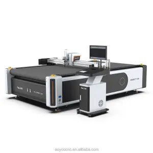 AOL 1625 Cnc Automatic Knife Flatbed Cutter Textile Fabric Flower Pattern Cutting Machine