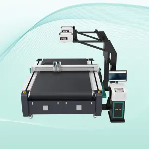 Digital Automatic Oscillating Apparel Pattern textile garments Round Knife Cutter Cnc Upholstery Fabric Cutting Machine