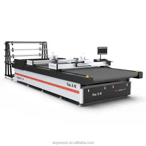 AOL CNC Automatic Oscillating Knife Fabric Cutting Machine with Vacuum Table for Window Blinds Roller Curtain