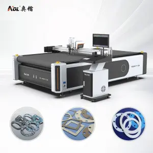 Automatic Digital Flatbed Cutter Pvc Eva Foam Rubber Gasket Carbon Fiber Prepreg Cutting Machines Factory