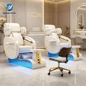 Multi Functional Stylish Electric Rotated Pedicure Chair Recliner Spa Foot Massage Nail Salon Furniture for Sale