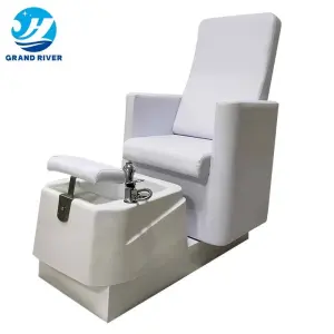 White/Black Stylish Pedicure Tub W/Discharge Pump & Pipe-less Pedicure Chair Whirlpool System Pedicure Spa