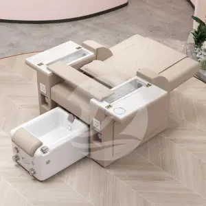 Reclining Spa Furniture Full Body Spa Massage Chair for Manicure and Pedicure Station Nail Salon Pedicure Sofa Electric