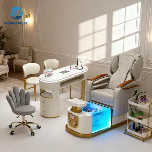 Best Selling Custom Luxury Light Surfing Foot Spa Pedicure Station Electric Recliner Manicure Pedicure Chair with Heated Seat