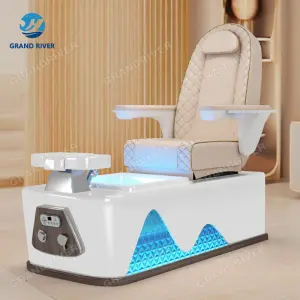 Wholesale Luxury Throne High Back Foot Spa Massage Manicure Chair Professional Pedicure Chairs for Nail Salon With LED
