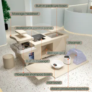 Massage Salon Shampoo Bed Multifunctional Hydrotherapy Circulating Bed Table for Barber Shop