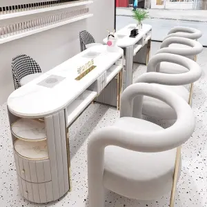 Person Manicure Table Special Manicure Shop Set Gold Economy Glass Wholesale Light Luxury One or Two Beauty Salon Furniture 1pcs