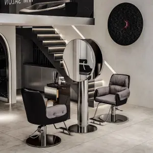 Hairdressing Salon Furniture Hair Cutting Floor Mirror Barber Shop Single and Double Sides Mirror Station for Dyeing
