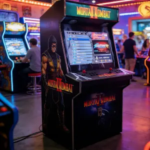 32inch LCD Mortal Kombat II Classic Arcade Machine | 2 Player Fighting Game Cabinet for Commercial & Home Use