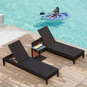 Modern Outdoor Tumbonas Luxurious Wicker Chairs Cozy Outdoor Sun Loungers