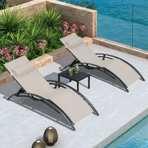 Patio Outdoor Garden Beach Folding Chair Lightweight Lounge Foldable Sun Lounger