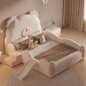Factory Wholesale Kids' Babies' Bedding Design Single Size Children Bed Double Leather Kids' Beds