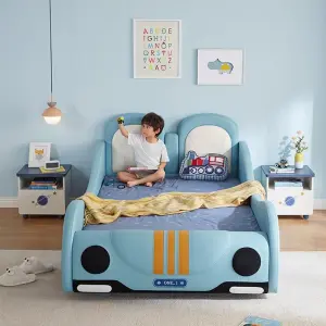 Luxury Bedroom Furniture Kids Car Bed Children Race Car Bed With Led Light and Music Bedroom Furniture Set for Boys