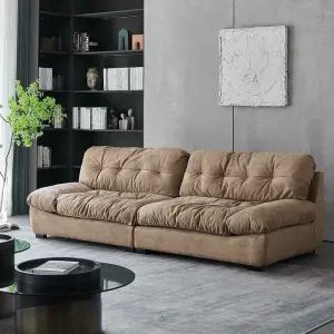 Customize Living Room Sofa Set Furniture Italian Design Comfortable White Technology Flannel Cloud Couch