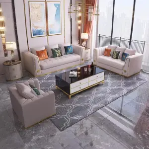 Modern Fabric Living Room Sofas Home Couch Lounge Suite Sofa Set Living Room Furniture