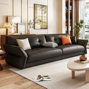 High Quality Luxury Nordic Classic Synthetic Leather Sofa Set Futuristic Couch for Living Room