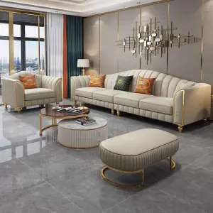 Leather Luxury Modern Chesterfield Sofa Set 2/Single/Double/Triple Seater Options Durable Sponge-Filled Hotel/GYM/Living Room