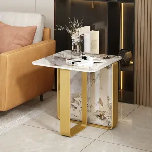 Fashion Modern Creative Luxury Stainless Steel Convertible Side Table with Customized Color for Living Room Home Furniture