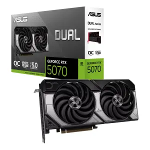 ASUS Dual GeForce RTX 5070 O12G 12GB GDDR7 OC Edition PCIe 5.0 Graphics Card