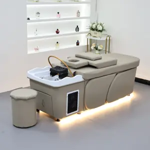 Advanced Thai style hair washing bed filled with high elasticity sponge, equipped with a beauty perforated pillow, suitable for
