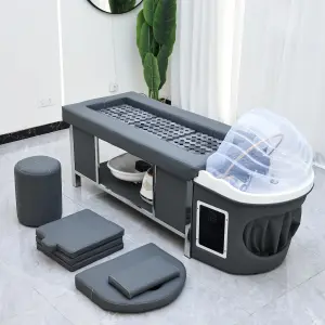 Moxibustion Thai Style Flat Hair Washing Bed, Health Center Hair Washing Bed Integrated Molding, Head Therapy and Wash Care