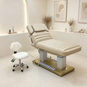 Adjustable electric beauty bed, beauty bed, therapy bed, eyelash bed, embroidery bed, four motor electric SPA beauty bed