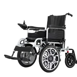 Portable Lightweight Electric Wheelchair for Elderly & Disabled Easy-to-Fold with Large Universal Wheels Front Wheel Access