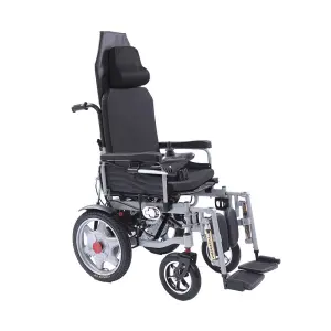 Fully Reclining Electric Wheelchair for Elderly Portable Four-Wheel Scooter Adjustable Trolley Multifunctional Foldable Design