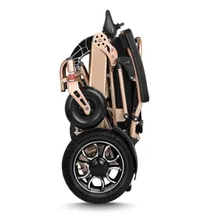 Reclining Electric Wheelchair, Titanium-aluminum Alloy Foldable Power Wheelchair, 396 lbs/180kg, for Elderly Mobility Aid