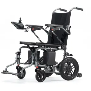 Brushed Motor Carbon Steel Lightweight Remote Control Electric Folding Wheelchairs