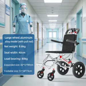 Ultralight Compact Intelligent Fully Automatic Power Assist Electric Wheelchair for Elderly & Disabled