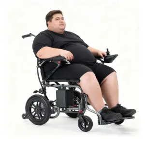 Large Capacity Dual 250W Motors Electric Power Chair Carbon Steel Auto Portable Electric Wheelchair