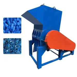 Industrial Mini Shredder Single Shaft High Efficiency 15kW Waste Plastic Crusher Machine Motor for PVC PET PP PE ABS PC PS PMMA