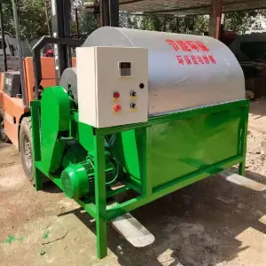 Food Grade Gear-Driven Motor Rotary Drum Dryer Ti Material for Maize Peanut Coffee Bean Processing Gas Heating High Efficiency