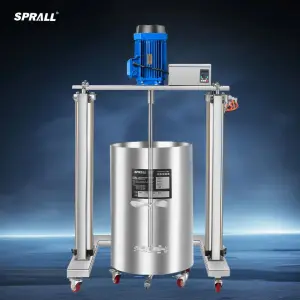 SPRALL Cosmetic Shampoo Soap Liquid Lotion Agitator High Speed Dispersing Pneumatic Lifting System Paint Dissolver Machine