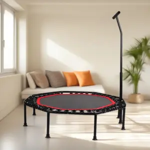 48-Inch Portable Octagon Trampoline with Logo Durable PVC Foam Foldable Fitness Gym Equipment Safe for Indoor Adults Use1