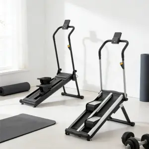 Foldable Home Use Climbing Machine 2-Level Incline Magnetic Resistance Aerobic Fitness Stair Climbing Belly Training