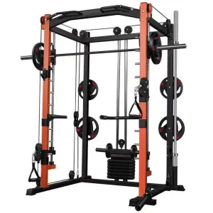 Commercial Smith Machine Strength Training Cage Squat Rack Home Gym Station System for Weightlifting and Bodybuilding 1