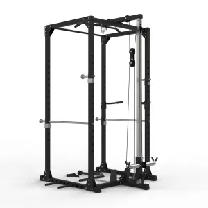 Power Cage with Cable System Squat Rack & Foot Step Fitness Equipment
