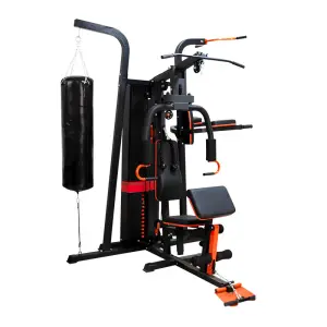 Professional 3-Station Multi Gym Trainer, Home Use Bodybuilding Multifunction Station