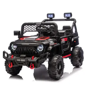 Children's Electric Ride-On Car with Remote Control 4-Wheel Off-Road Vehicle 12V Electric Swing Toy Car for Kids 2-7 Years Old