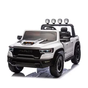 Big Size Licensed RAM 1500 RHO Super Truck 24V 2-Seater Baby Police Ride on Toy Car With Remote Control Kids Electric Car