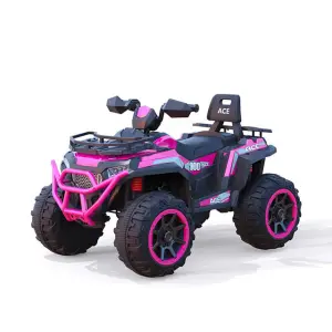 Unisex Electric ATV Off-Road Four-Wheeler Beach Car Large Two-Seater Ride-on Toy for Kids Age 2 to 4 Made of Durable Plastic