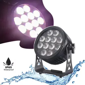 AOPU 12*18W RGBWA+UV 6IN1 Waterproof Led Par Lights Uplights Battery Wireless Stage Lights IP66 Outdoor Par Lights for DJ Party